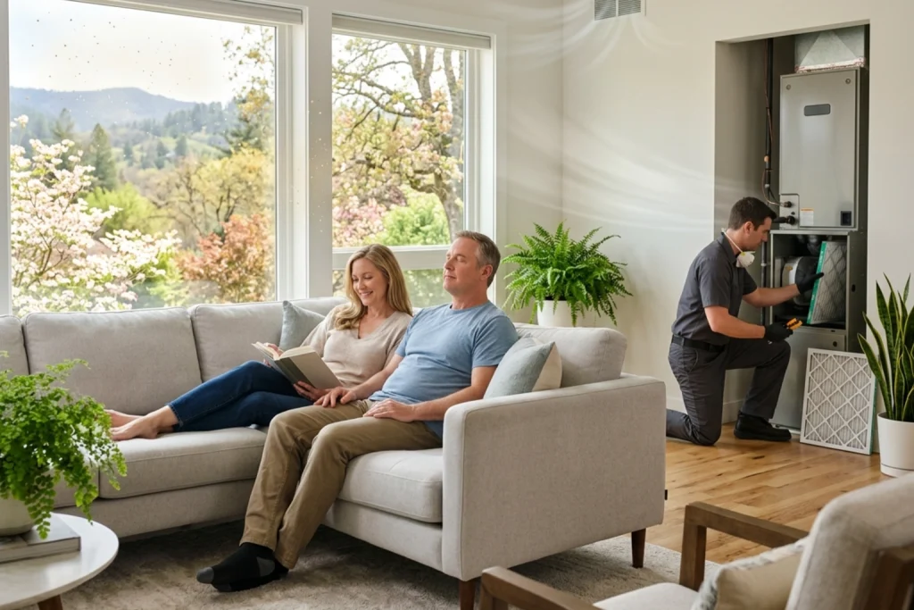Cleaner indoor air bringing allergy relief at home